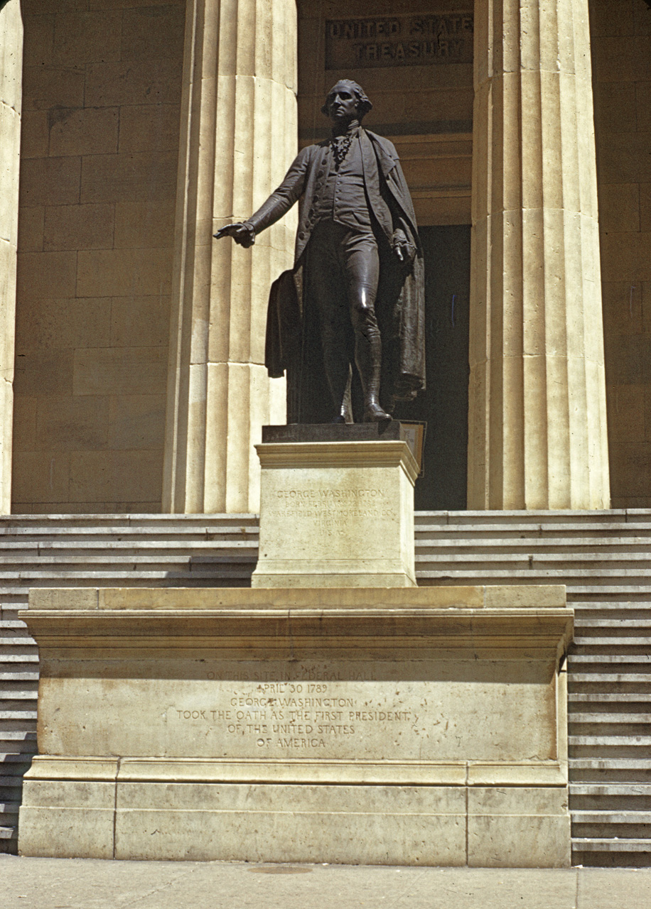 71-08-01, 008, George Wastington, Federal Hall, Manhattan, NYC