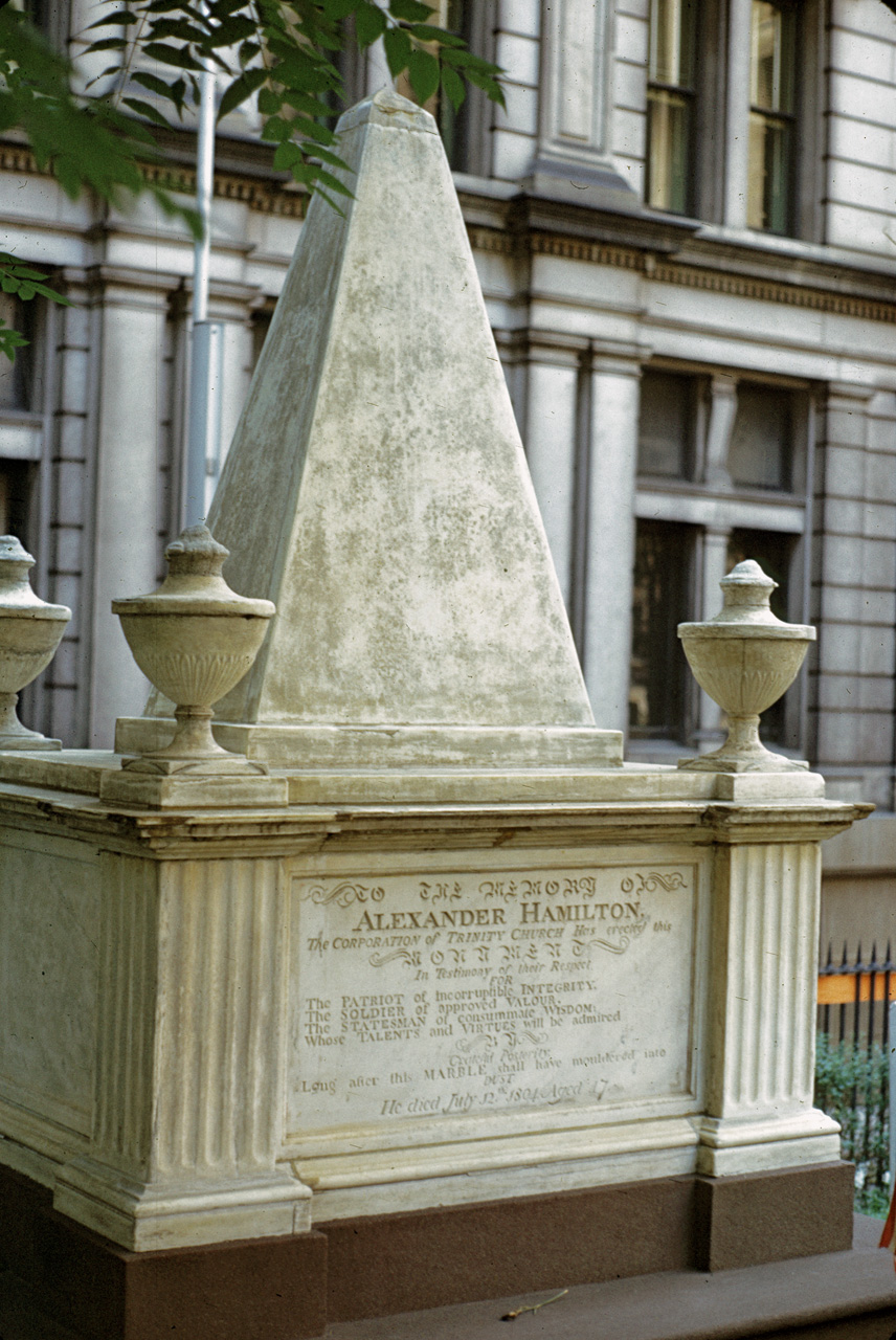 71-08-01, 029, Alexander Hamilton Grave stone, Trinity Church, NYC