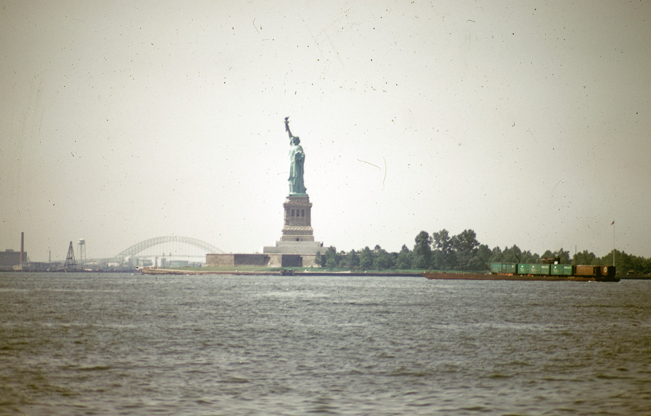 71-08-01, 034, Statue of Liberty from Manhattan, NYC