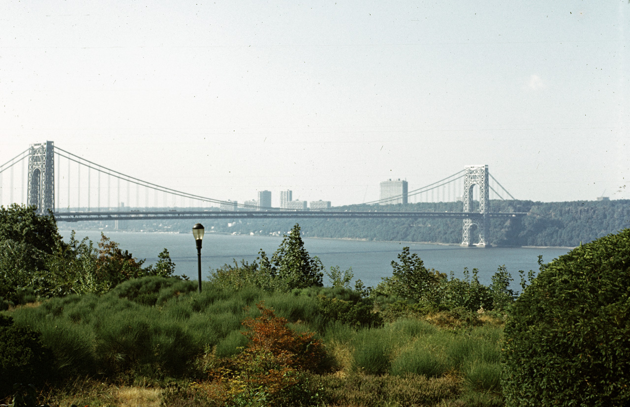 71-08-01, 120, George Washington Bridge from Fort Tryon, NYC