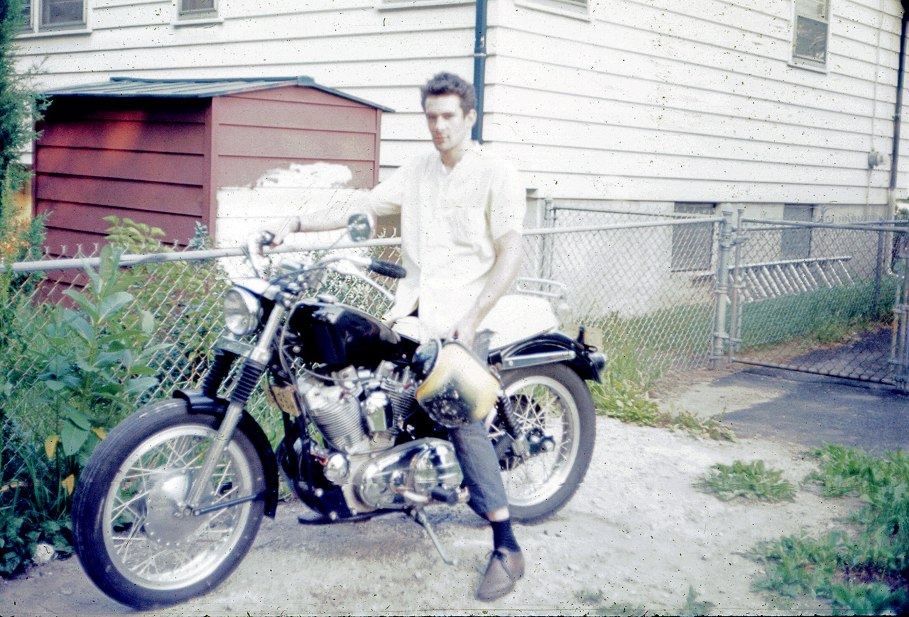 1970-07-01, 002, Gerry and his HD Sporster, Saddle Brook, NJ