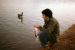 1976-01-01, 007, Gerry Feeding Ducks in Saddle Brook Lake, NJ