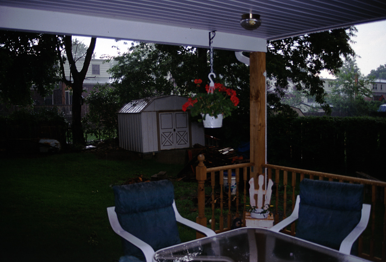 2002-06-20, 005, Rain, Porch, Saddle Brook, NJ