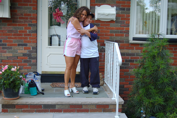 07-07-03, 001, Lori and Mikey, Yankee Ball Game